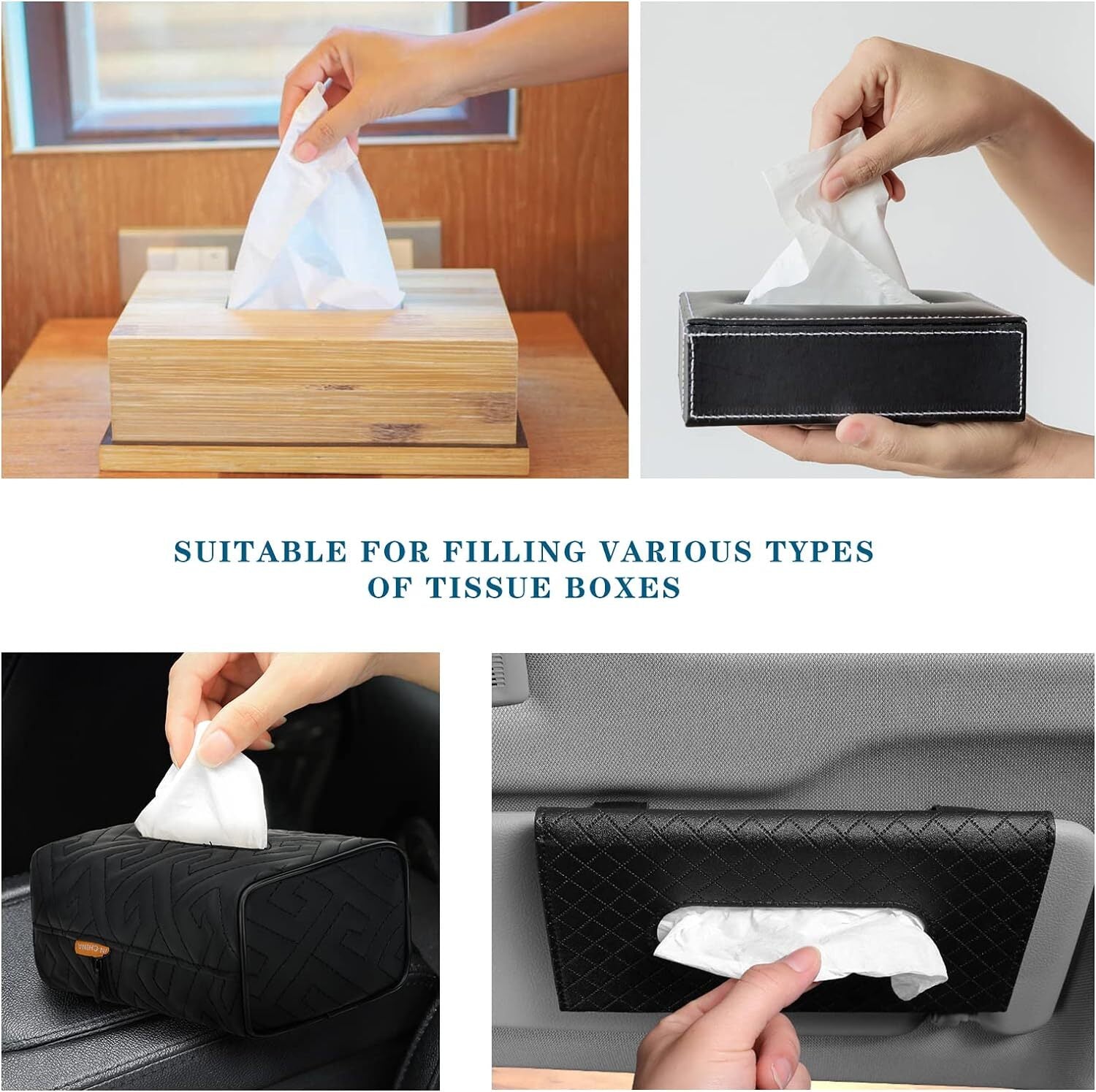 Car Tissue Refill 18 Packs Car Tissues Auto Visor Tissue Refills for Visor